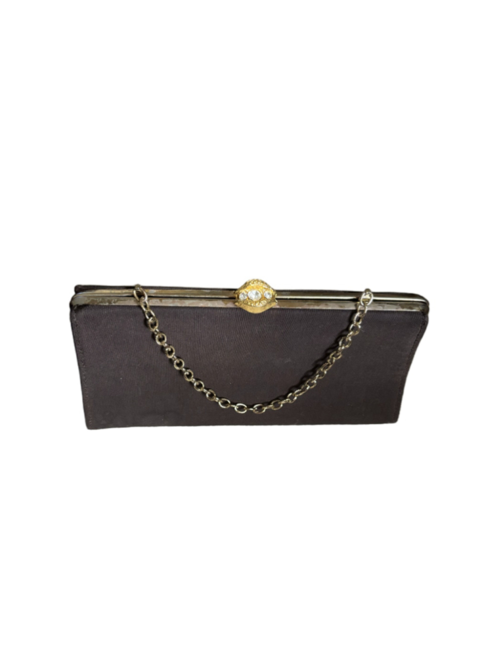 Women's Unbranded One Size Black Gold Clutch Wristlet